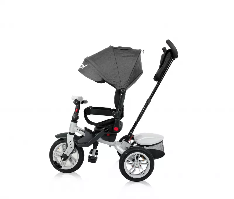 Tricicleta multifunctionala 4in1, Speedy Air, roti cu camera, scaun rotativ, Black 5