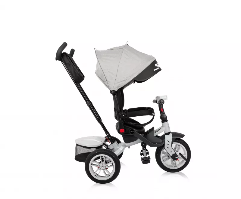 Tricicleta multifunctionala 4in1, Speedy Air, roti cu camera, scaun rotativ, Grey & Black 3