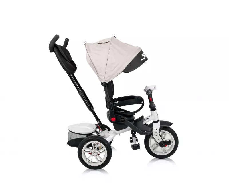 Tricicleta multifunctionala 4in1, Speedy Air, roti cu camera, scaun rotativ, Ivory&Black 3