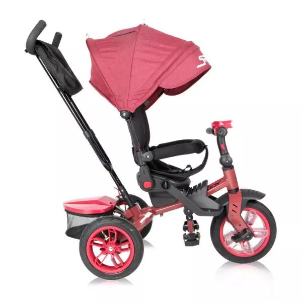 Tricicleta multifunctionala 4in1, Speedy Air, roti cu camera, scaun rotativ, Red & Black 2