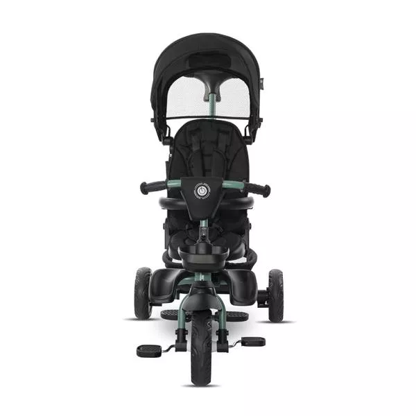 Tricicleta pentru copii, Freccia, multifunctionala, pliabila, sezut rotativ 360 grade, Black & Green 2
