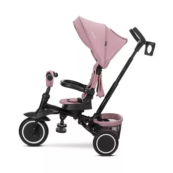 Tricicleta pentru copii, Freccia, multifunctionala, pliabila, sezut rotativ 360 grade, Pink 2