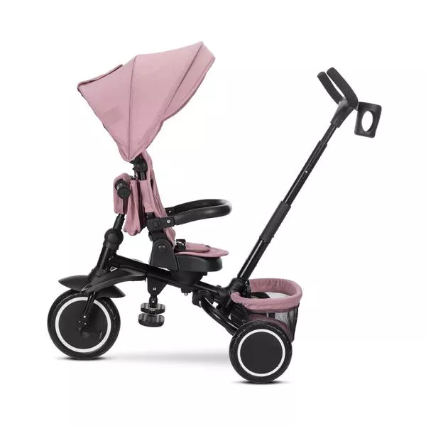 Tricicleta pentru copii, Freccia, multifunctionala, pliabila, sezut rotativ 360 grade, Pink 3