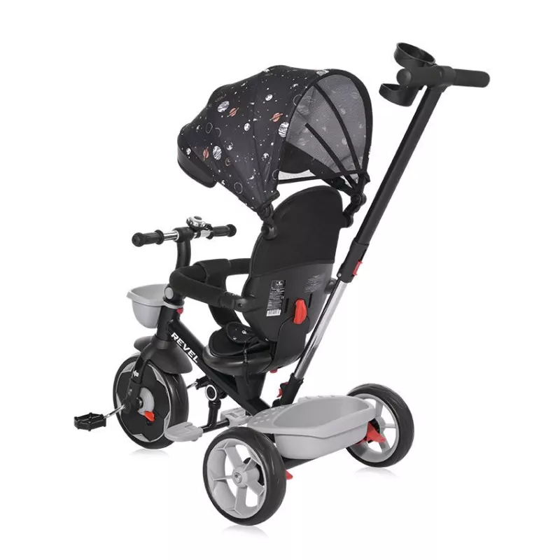 Tricicleta pentru copii, Revel, sezut rotativ la 360 grade, 1-5 Ani, Black Cosmos 6