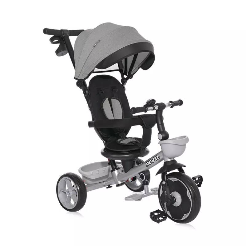 Tricicleta pentru copii, Revel, sezut rotativ la 360 grade, 1-5 Ani, Grey 1