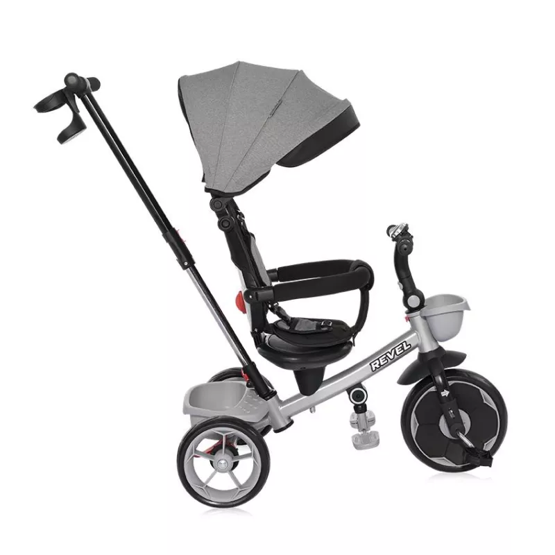 Tricicleta pentru copii, Revel, sezut rotativ la 360 grade, 1-5 Ani, Grey 2