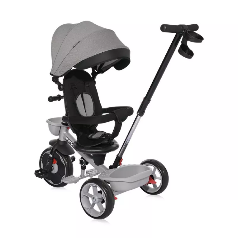 Tricicleta pentru copii, Revel, sezut rotativ la 360 grade, 1-5 Ani, Grey 5