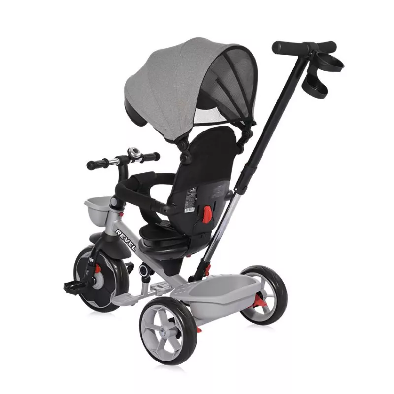 Tricicleta pentru copii, Revel, sezut rotativ la 360 grade, 1-5 Ani, Grey 6