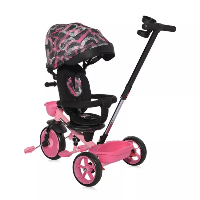 Tricicleta pentru copii, Revel, sezut rotativ la 360 grade, 1-5 Ani, Pink 5