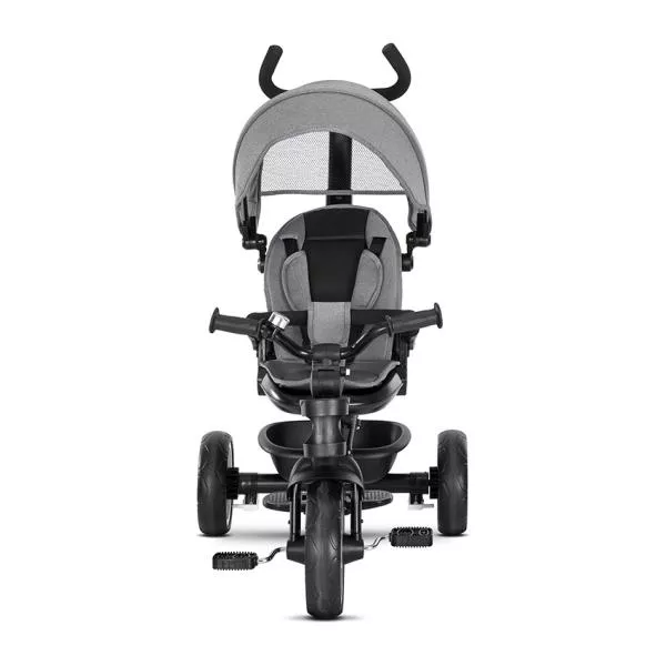 Tricicleta pentru copii, Tino, sezut rotativ 360 grade, scaun rabatabil, control parental, Grey 2