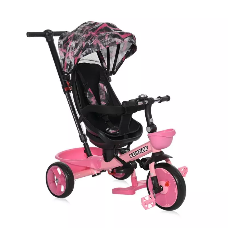 Tricicleta pentru copii, Voyage, cu sezut reversibil, 1-5 Ani, Pink 1