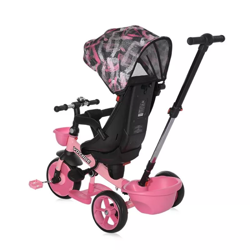 Tricicleta pentru copii, Voyage, cu sezut reversibil, 1-5 Ani, Pink 6
