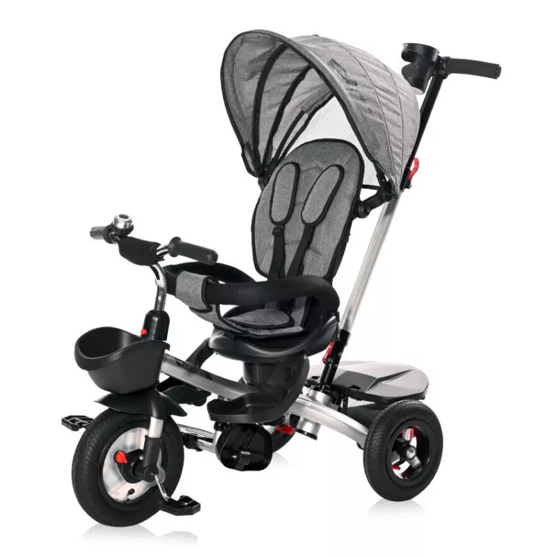 Tricicleta pentru copii, Zippy Air, control parental, 12-36 luni, Graphite 1
