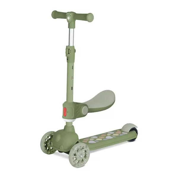 Trotineta, Jetster Plus, 3 ani+, pana la 20 kg, scaun pliabil si reglabil 4 pozitii, roti PU cu luminite, Green 1