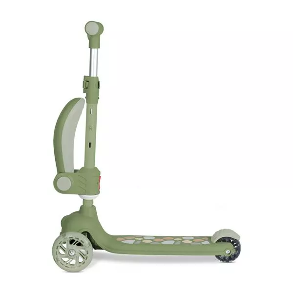 Trotineta, Jetster Plus, 3 ani+, pana la 20 kg, scaun pliabil si reglabil 4 pozitii, roti PU cu luminite, Green 5