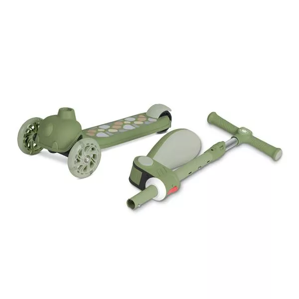 Trotineta, Jetster Plus, 3 ani+, pana la 20 kg, scaun pliabil si reglabil 4 pozitii, roti PU cu luminite, Green 6