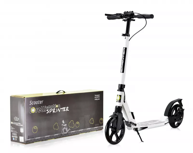 Trotineta pentru adolescenti si adulti, Sprinter, pliabila, frana pe disc, White 6