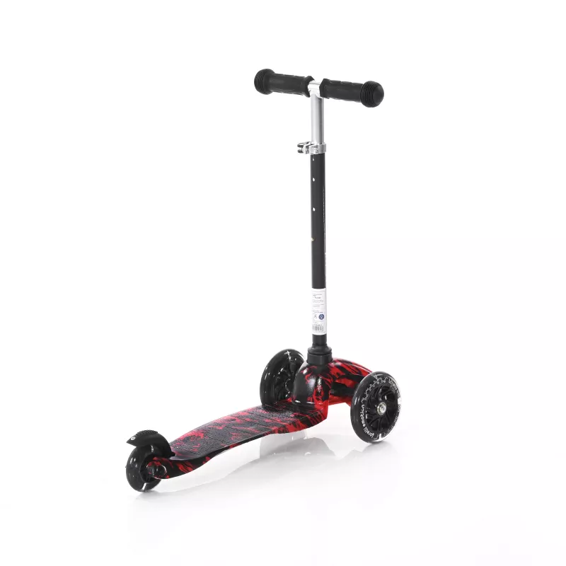 Trotineta pentru copii, 3 Ani+, 3 roti cu leduri, Mini, Red Fire 2