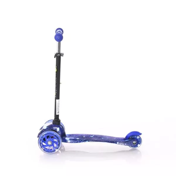 Trotineta pentru copii, 3 Ani+, 3 roti cu leduri, Mini, Blue Cosmos 3
