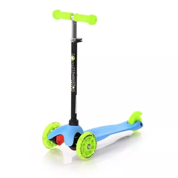 Trotineta pentru copii, 3 Ani+, 3 roti cu leduri, Mini, Blue & Green 1