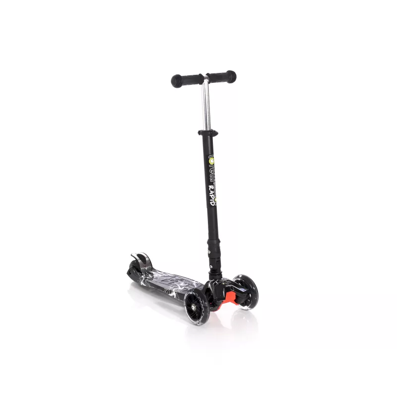 Trotineta pentru copii, 5 Ani+, 4 roti cu leduri, Rapid, Black Flash 1
