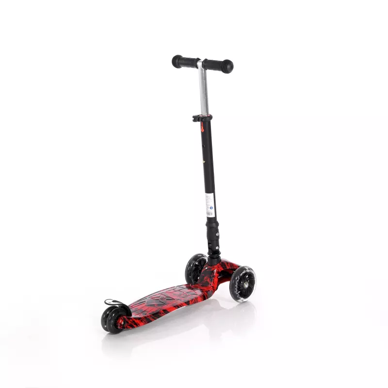 Trotineta pentru copii, 5 Ani+, 4 roti cu leduri, Rapid, Red Fire 2