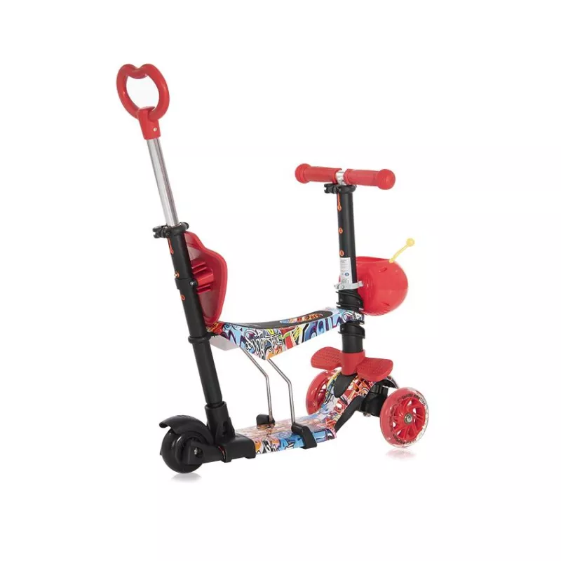 Trotineta pentru copii Smart Plus, Red Graffiti 3