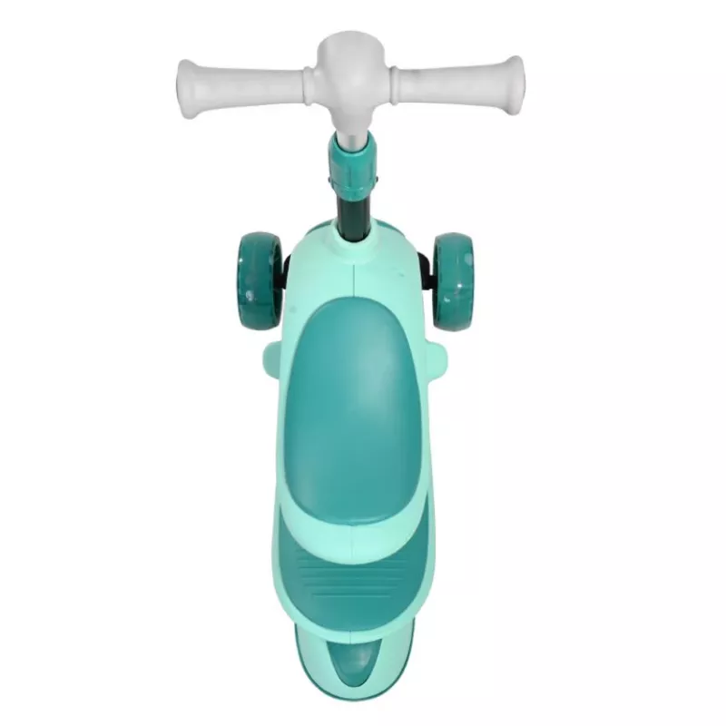 Trotineta pentru copii, Trio, 3 Ani+, roti cu leduri, Blue Green 5