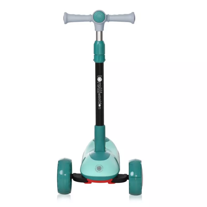 Trotineta pentru copii, Trio, 3 Ani+, roti cu leduri, Blue Green 8