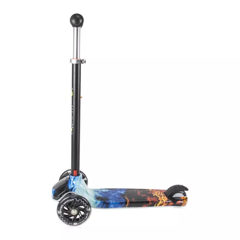 Trotineta pentru copii, Yuppee, 3 Ani+, roti cu lumini, pliabila, Red Flame 3
