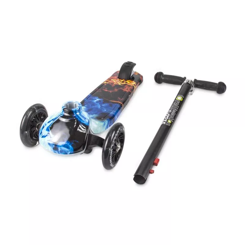Trotineta pentru copii, Yuppee, 3 Ani+, roti cu lumini, pliabila, Red Flame 5