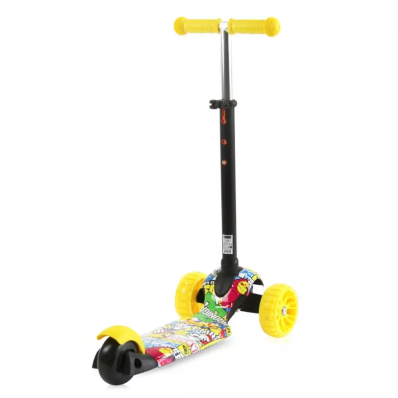 Trotineta reglabila pentru coopii, Draxter, 3 ani+, Graffiti Smile 3