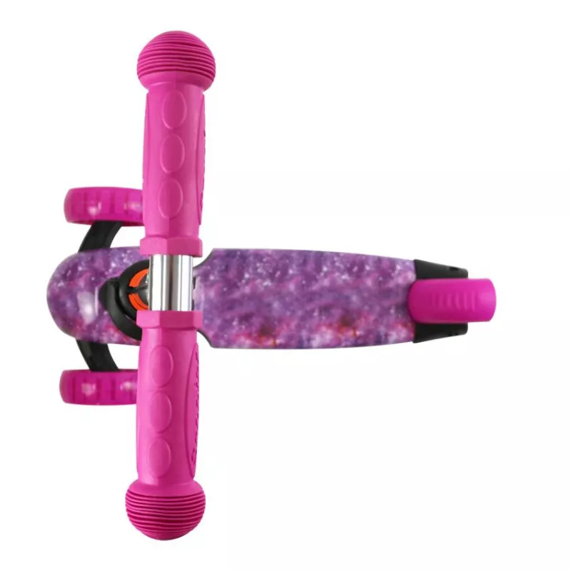 Trotineta reglabila pentru coopii, Draxter, 3 ani+, Pink Galaxy 5