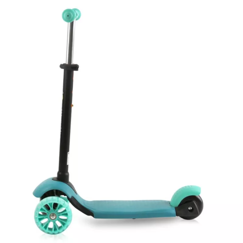 Trotineta reglabila pentru coopii, Draxter, sezut cu spatar, maner parental, 3 ani+, Mint Green 10