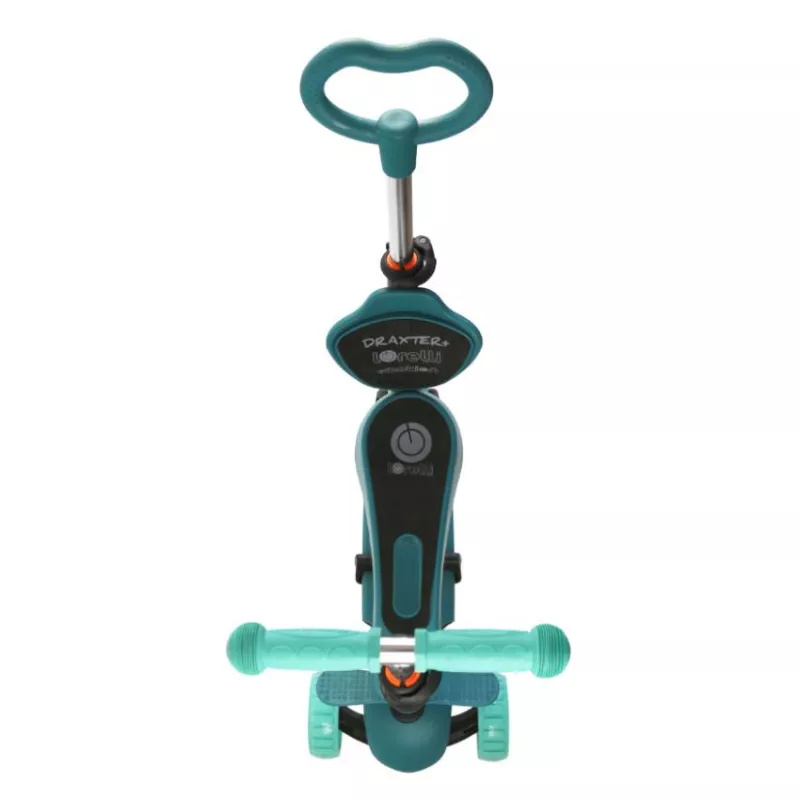 Trotineta reglabila pentru coopii, Draxter, sezut cu spatar, maner parental, 3 ani+, Mint Green 5