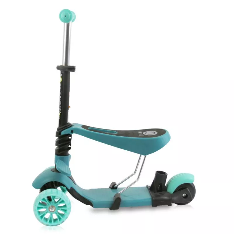 Trotineta reglabila pentru coopii, Draxter, sezut cu spatar, maner parental, 3 ani+, Mint Green 7