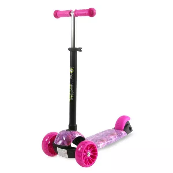 Trotineta reglabila pentru copii, Draxter, sezut cu spatar, maner parental, 3 ani+, Pink Galaxy 9