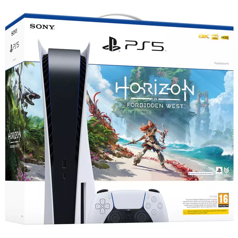 SONY Playstation 5 Disc + Joc PS5 Horizon Forbidden West, Consola de jocuri PS5, [],kattara.ro