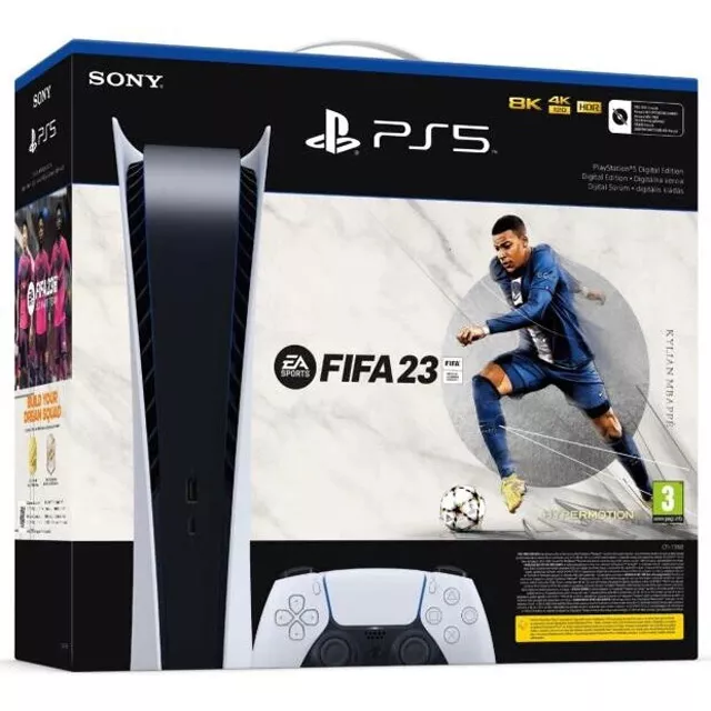 SONY Playstation 5 Digital + Joc PS5 FIFA 2023, Consola de jocuri PS5, [],kattara.ro