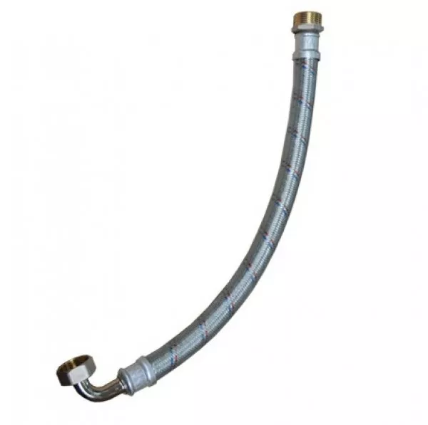 Racord flexibil antivibrant 1`` cu cot și înveliș din cauciuc lungime 80 cm, [],einstal.ro