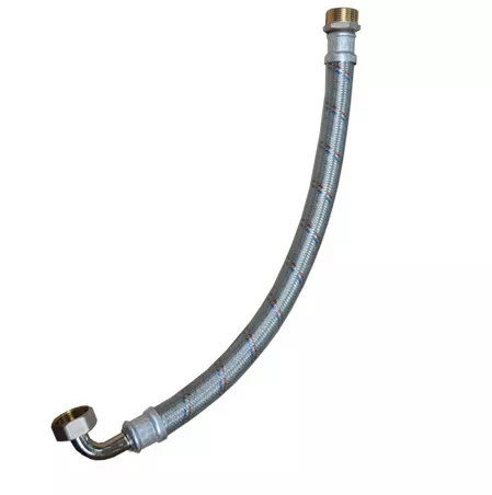 Racord flexibil antivibrant cu cot și înveliș din cauciuc lungime 60 cm, [],einstal.ro