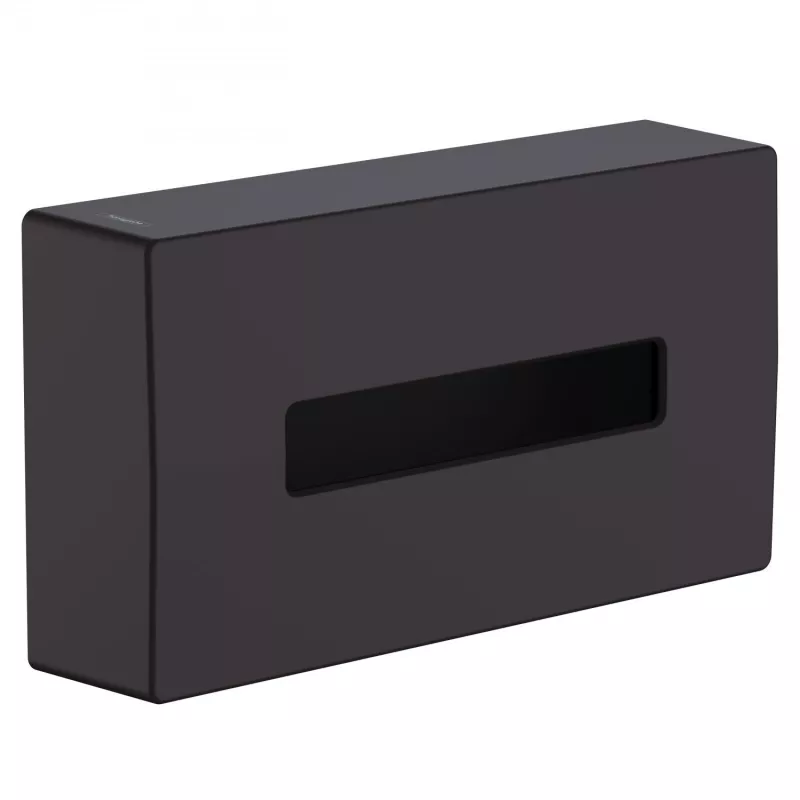 Dispenser servetele Hansgrohe AddStoris, pe perete, 265 x 145 mm, plastic, mat, negru, 41774670