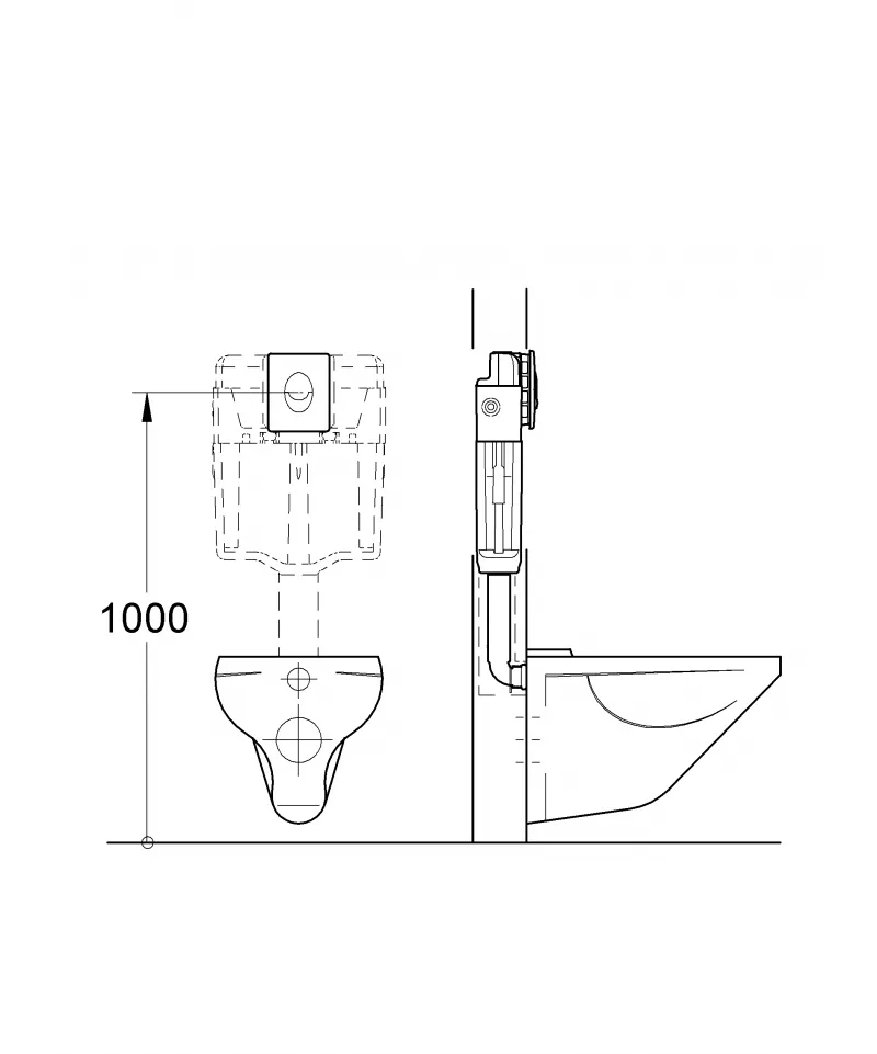 Clapeta WC Grohe Skate Air, dubla, 156 x 197 mm, verticala, crom, 38505P00