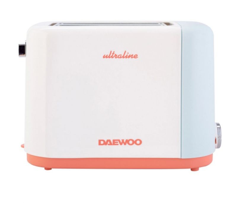 Prajitor de paine Daewoo DBT90U, 900 W, 2 felii, 6 nivele, decongelare, control mecanic, alb