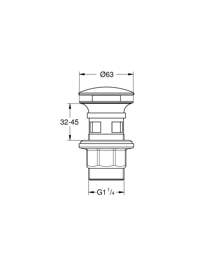 Донный клапан grohe 40824000 Донный клапан grohe 40824000