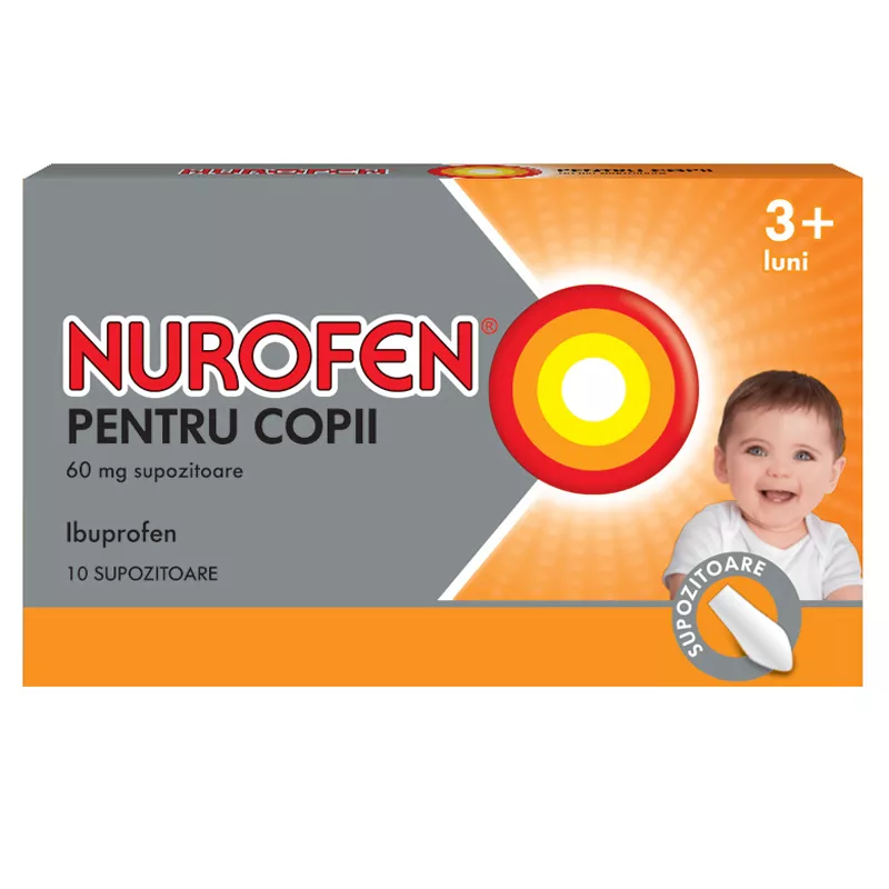 NUROFEN PENTRU COPII 60 mg x 10 SUPOZ.