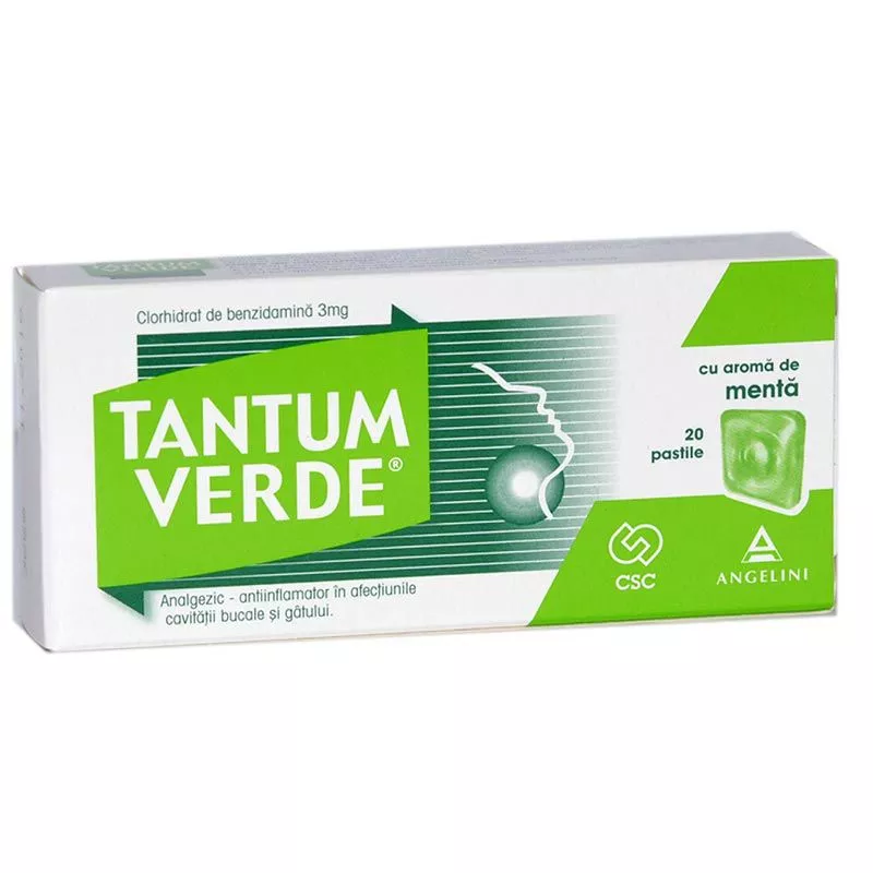 TANTUM VERDE CU AROMA DE MENTA 3 mg x 20