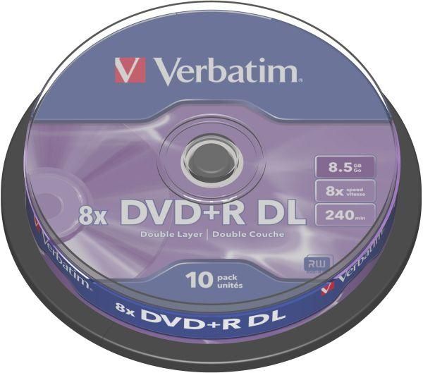 DVD+R DL 10/SET VERBATIM 8.5GB 8X 43666