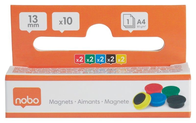 Accesorii table NOBO | MAGNETI WHITEBOARD 13MM 10/SET NOBO