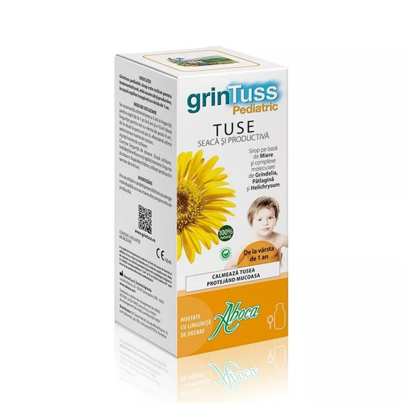 Grintuss sirop pentru copii copii, tuse uscata sau productiva x 180ml, [],medik-on.ro